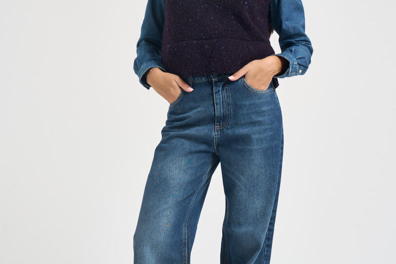 Gilet donna Raisa in maglia cropped viola F6G82 BOT4 LIVIANA CONTI 