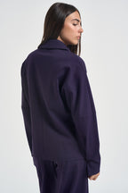 Blusa donna Miranda polo maniche lunghe viola F6I09 J21 LIVIANA CONTI 