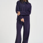Blusa donna Miranda polo maniche lunghe viola F6I09 J21 LIVIANA CONTI 