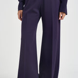 Pantaloni donna palazzo con tasche viola F6I38 J21 LIVIANA CONTI 