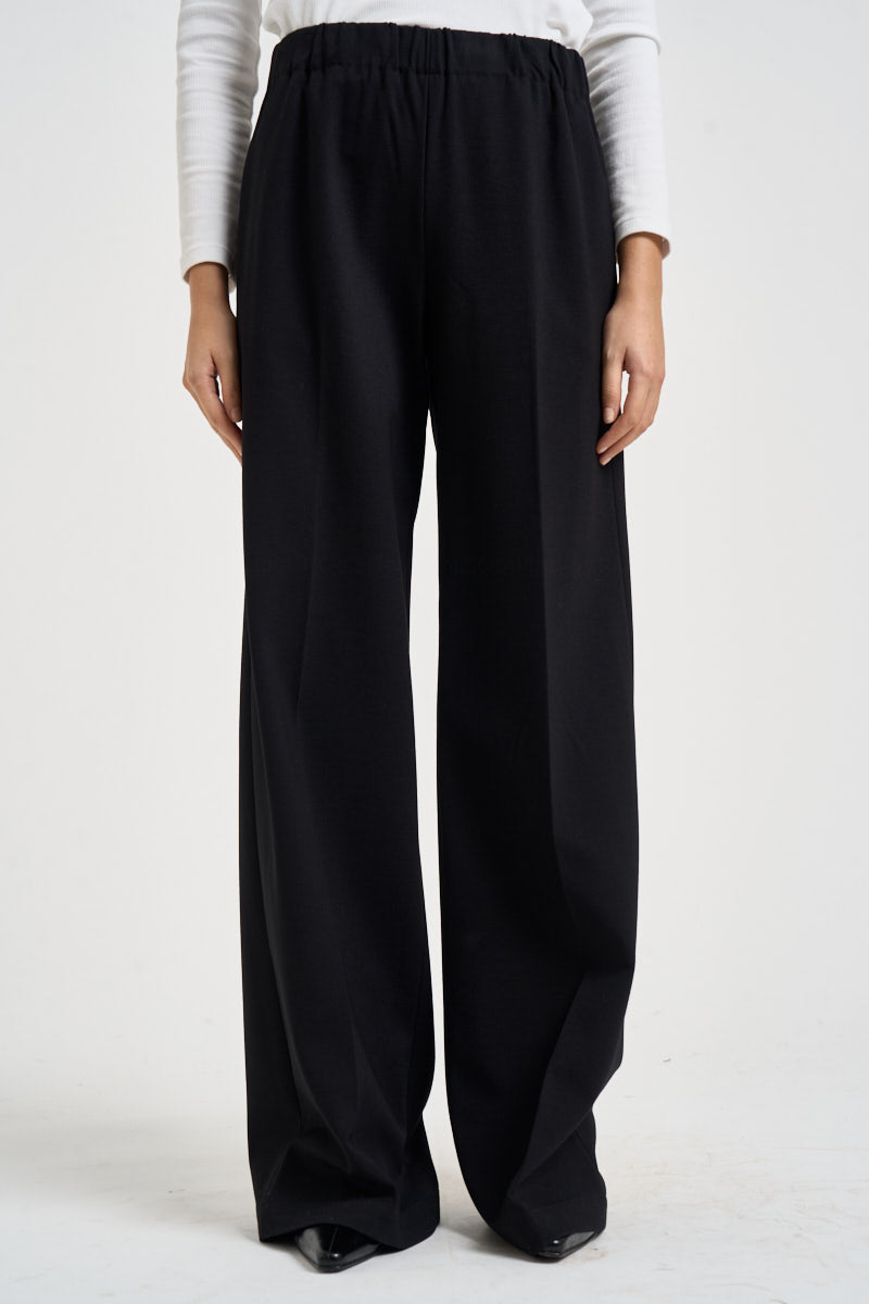 Pantaloni donna palazzo con tasche neri F6I38 Y69 LIVIANA CONTI 