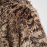 Ecopelliccia donna corta animalier F6W70 MAC44 LIVIANA CONTI 