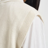 Gilet donna Abilene con ricamo a mano panna L6WC12 A08 LIVIANA CONTI 