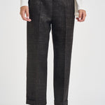 Pantaloni donna cropped gamba dritta moro L6WL21 MAL1 LIVIANA CONTI 
