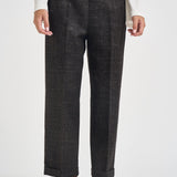 Pantaloni donna cropped gamba dritta moro L6WL21 MAL1 LIVIANA CONTI 