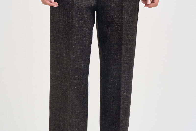 Pantaloni donna cropped gamba dritta moro L6WL21 MAL1 LIVIANA CONTI 