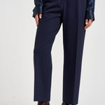Pantaloni donna Punto milano cropped blu navy L6WWI49 N08 LIVIANA CONTI 