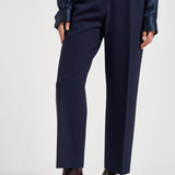 Pantaloni donna Punto milano cropped blu navy L6WWI49 N08 LIVIANA CONTI 