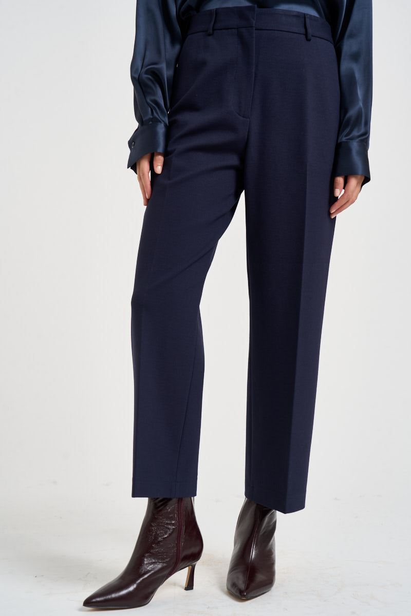 Pantaloni donna Punto milano cropped blu navy L6WWI49 N08 LIVIANA CONTI 