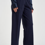 Pantaloni donna Punto milano cropped blu navy L6WWI49 N08 LIVIANA CONTI 