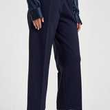 Pantaloni donna Punto milano cropped blu navy L6WWI49 N08 LIVIANA CONTI 