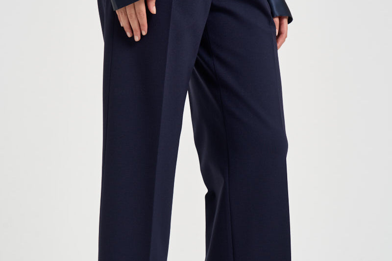 Pantaloni donna Punto milano cropped blu navy L6WWI49 N08 LIVIANA CONTI 
