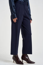 Pantaloni donna Punto milano cropped blu navy L6WWI49 N08 LIVIANA CONTI 