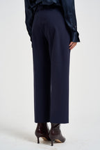 Pantaloni donna Punto milano cropped blu navy L6WWI49 N08 LIVIANA CONTI 