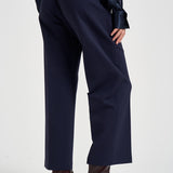 Pantaloni donna Punto milano cropped blu navy L6WWI49 N08 LIVIANA CONTI 