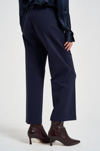 Pantaloni donna Punto milano cropped blu navy L6WWI49 N08 LIVIANA CONTI 