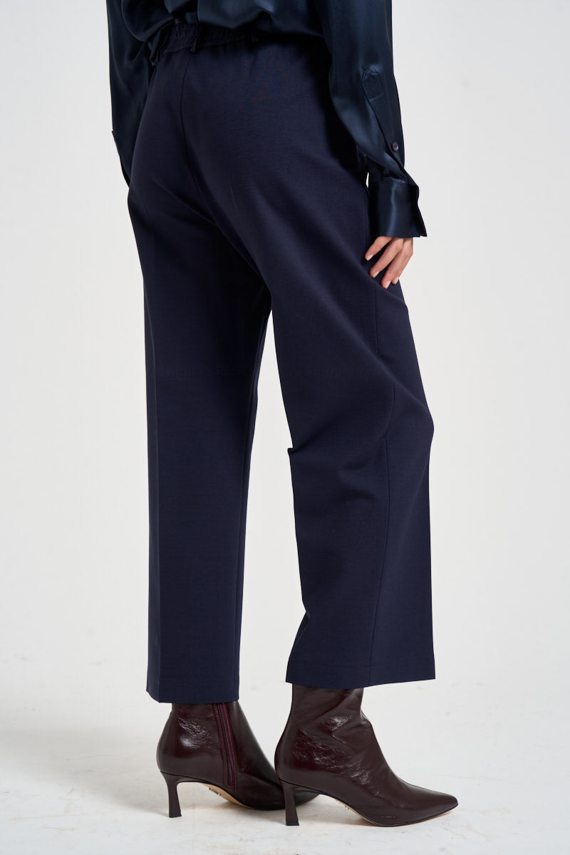 Pantaloni donna Punto milano cropped blu navy L6WWI49 N08 LIVIANA CONTI 