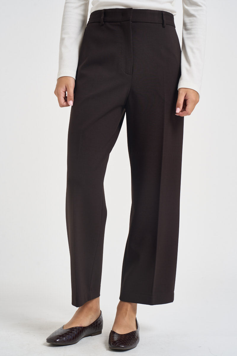 Pantaloni donna Punto milano cropped marroni L6WWI49 U85 LIVIANA CONTI 