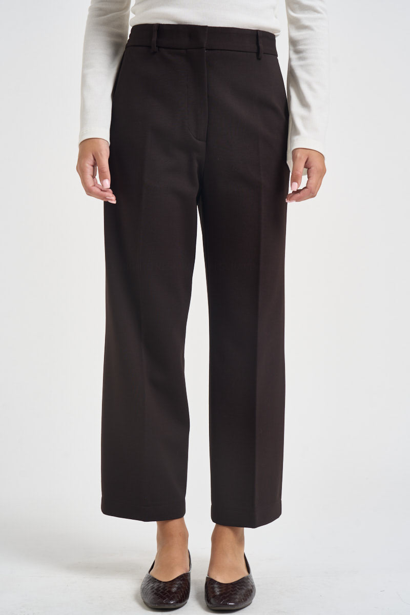 Pantaloni donna Punto milano cropped marroni L6WWI49 U85 LIVIANA CONTI 