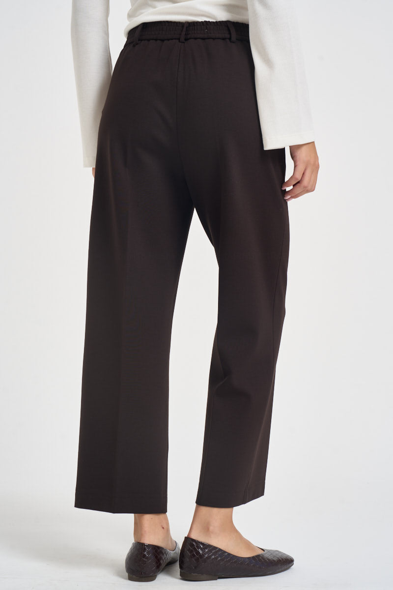 Pantaloni donna Punto milano cropped marroni L6WWI49 U85 LIVIANA CONTI 