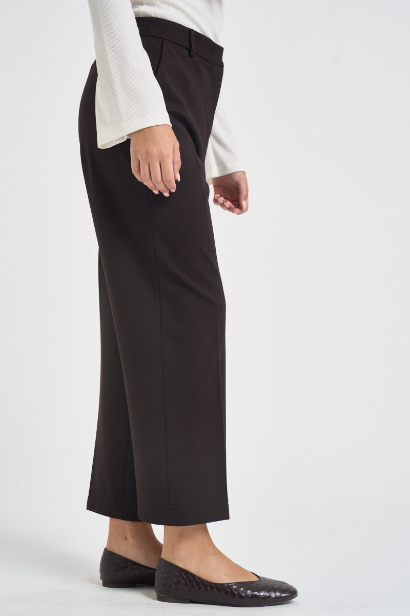 Pantaloni donna Punto milano cropped marroni L6WWI49 U85 LIVIANA CONTI 