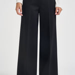 Pantaloni donna gamba larga con zip laterale nero L6WWI53 Y69 LIVIANA CONTI 