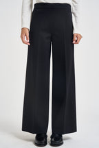 Pantaloni donna gamba larga con zip laterale nero L6WWI53 Y69 LIVIANA CONTI 