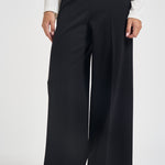 Pantaloni donna gamba larga con zip laterale nero L6WWI53 Y69 LIVIANA CONTI 