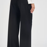 Pantaloni donna gamba larga con zip laterale nero L6WWI53 Y69 LIVIANA CONTI 