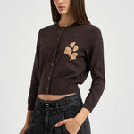 Cardigan donna Newton marrone scuro CA0040FA A1X05E50CL MARANT ETOILE 