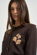 Cardigan donna Newton marrone scuro CA0040FA A1X05E50CL MARANT ETOILE 