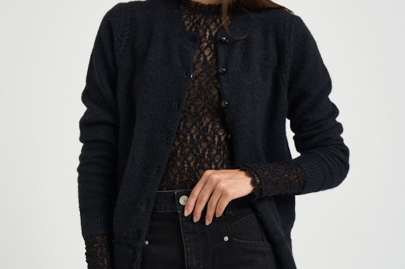 Cardigan donna Naia con bottoni nero CA0185FA A1L68E01BK MARANT ETOILE 