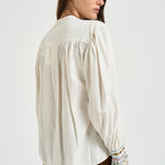 Blusa donna ricamata bianco avorio HT0904FA D3J06E23EC MARANT ETOILE 