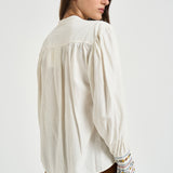 Blusa donna ricamata bianco avorio HT0904FA D3J06E23EC MARANT ETOILE 
