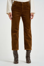 Pantalone donna in velluto a coste tabacco PA0708FA D3G02E50CA MARANT ETOILE 