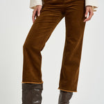 Pantalone donna in velluto a coste tabacco PA0708FA D3G02E50CA MARANT ETOILE 