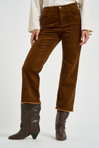 Pantalone donna in velluto a coste tabacco PA0708FA D3G02E50CA MARANT ETOILE 