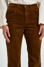 Pantalone donna in velluto a coste tabacco PA0708FA D3G02E50CA MARANT ETOILE 