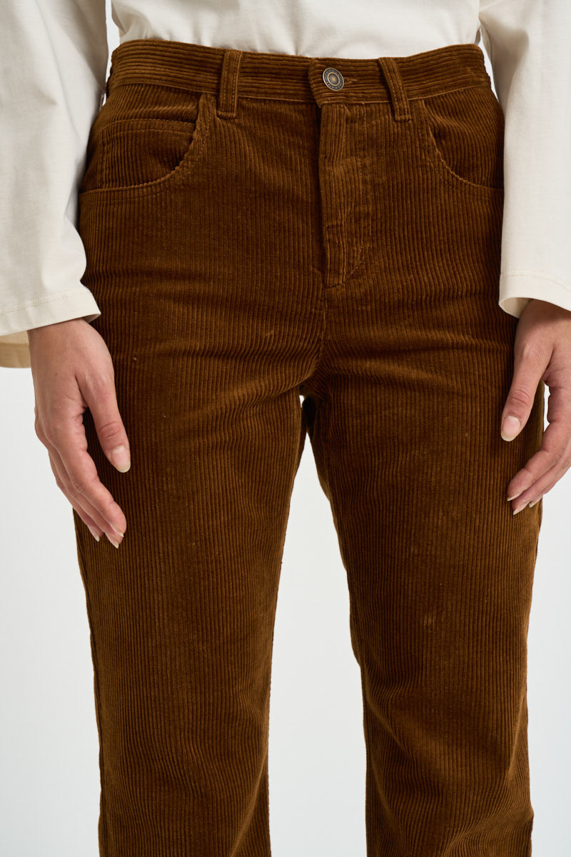 Pantalone donna in velluto a coste tabacco PA0708FA D3G02E50CA MARANT ETOILE 