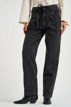 Jeans donna ilsa con coulisse nero PA0738FA D3H01E02FK MARANT ETOILE 