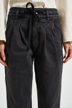 Jeans donna ilsa con coulisse nero PA0738FA D3H01E02FK MARANT ETOILE 