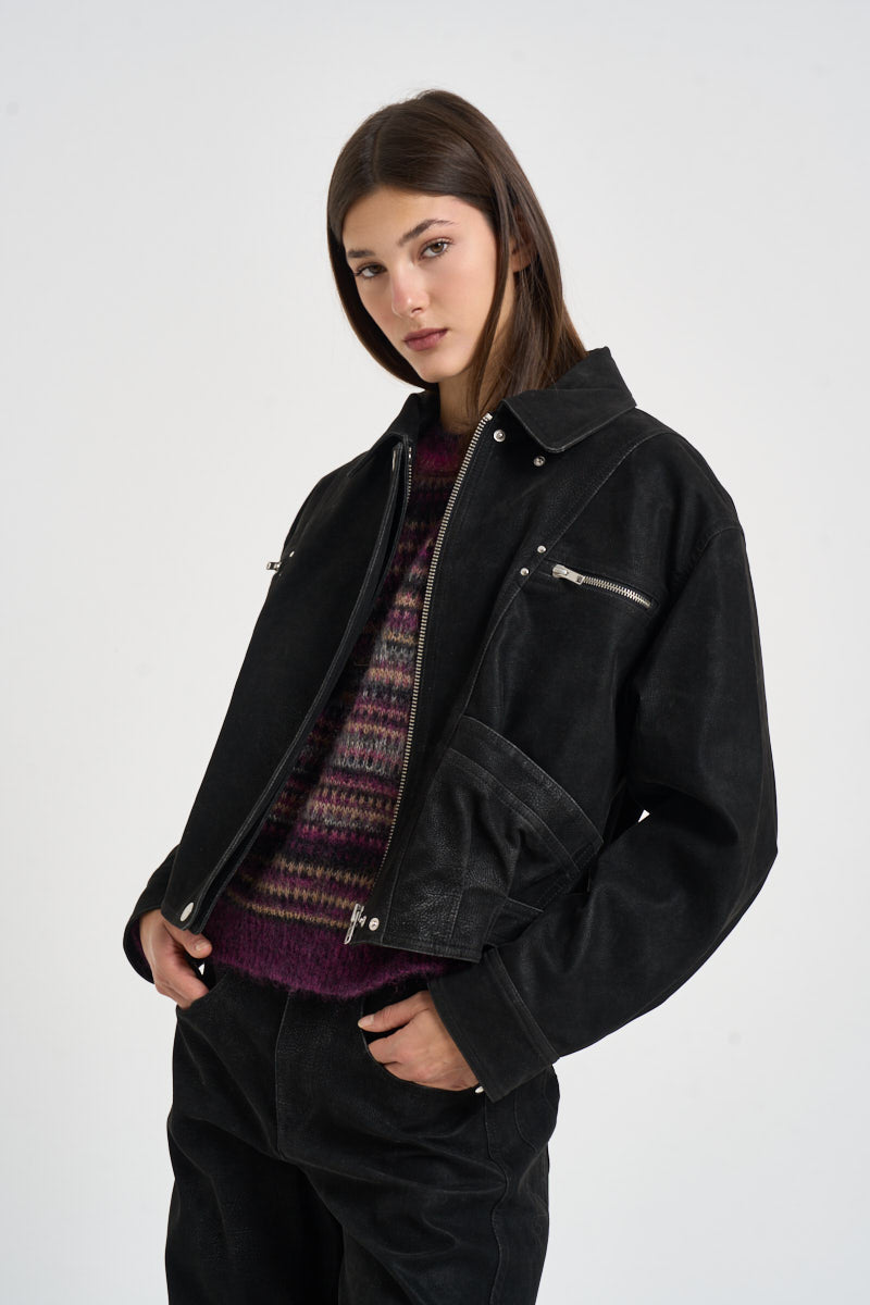Giacca donna Belma corta nera VE0732FA D3D01E01BK MARANT ETOILE 