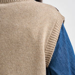 Gilet donna in maglia fantasia beige SAVANA 12123003 MAX MARA WEEKEND 