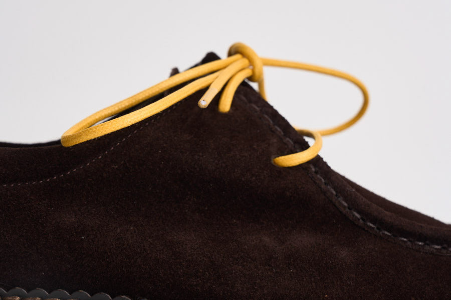 Scarpe uomo stringate suede marrone scuro L1710 SUEDEDARK BROWN MAZE 