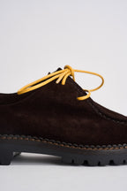 Scarpe uomo stringate suede marrone scuro L1710 SUEDEDARK BROWN MAZE 