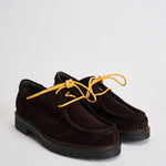 Scarpe uomo stringate suede marrone scuro L1710 SUEDEDARK BROWN MAZE 