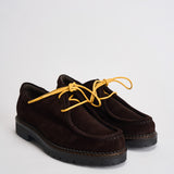 Scarpe uomo stringate suede marrone scuro L1710 SUEDEDARK BROWN MAZE 