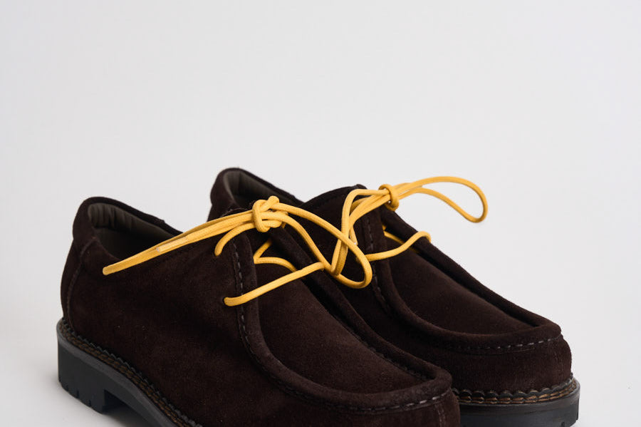 Scarpe uomo stringate suede marrone scuro L1710 SUEDEDARK BROWN MAZE 