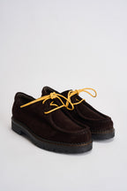 Scarpe uomo stringate suede marrone scuro L1710 SUEDEDARK BROWN MAZE 