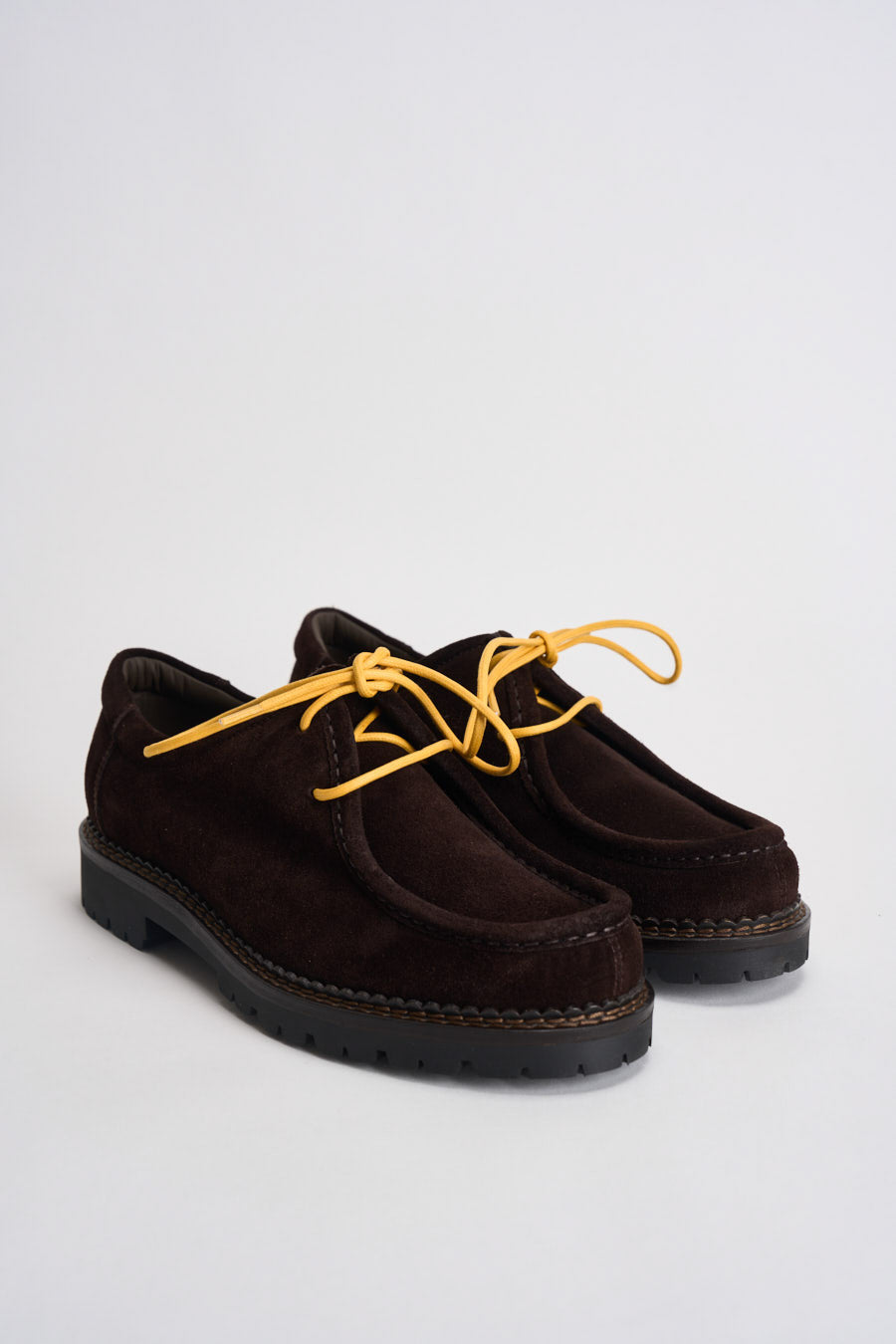 Scarpe uomo stringate suede marrone scuro L1710 SUEDEDARK BROWN MAZE 